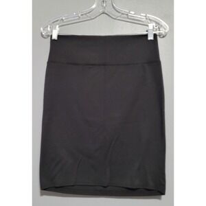 Warehouse One Women's Black Mini Stretchy Slip On Dressy Skirt Size Small